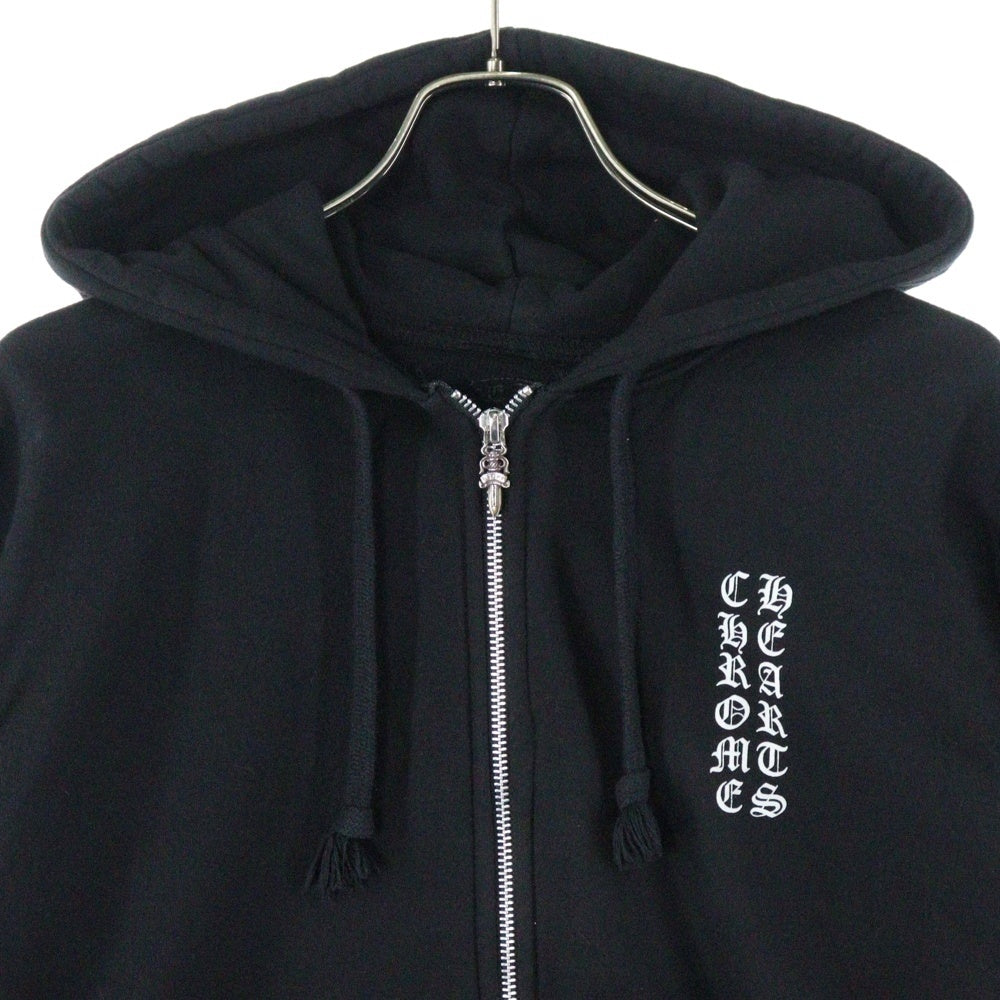 CHROME HEARTS(クロムハーツ) THRML HD ZP バックロゴ サーマル スウェットジップアップパーカー ブラック