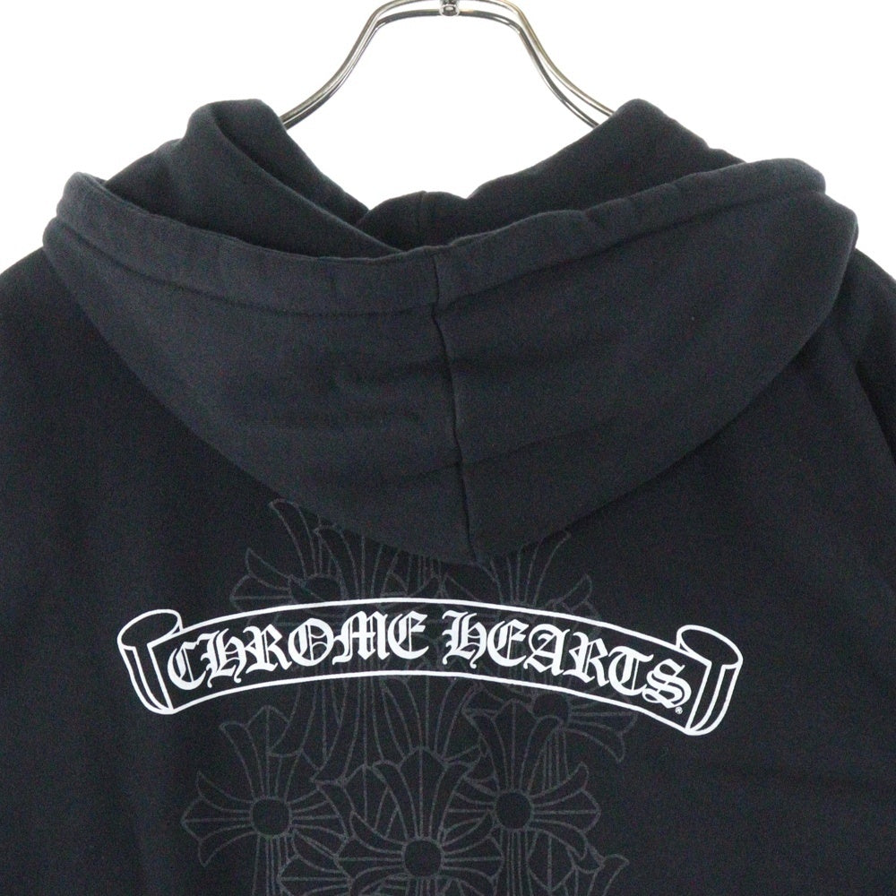 CHROME HEARTS(クロムハーツ) THRML HD ZP バックロゴ サーマル スウェットジップアップパーカー ブラック