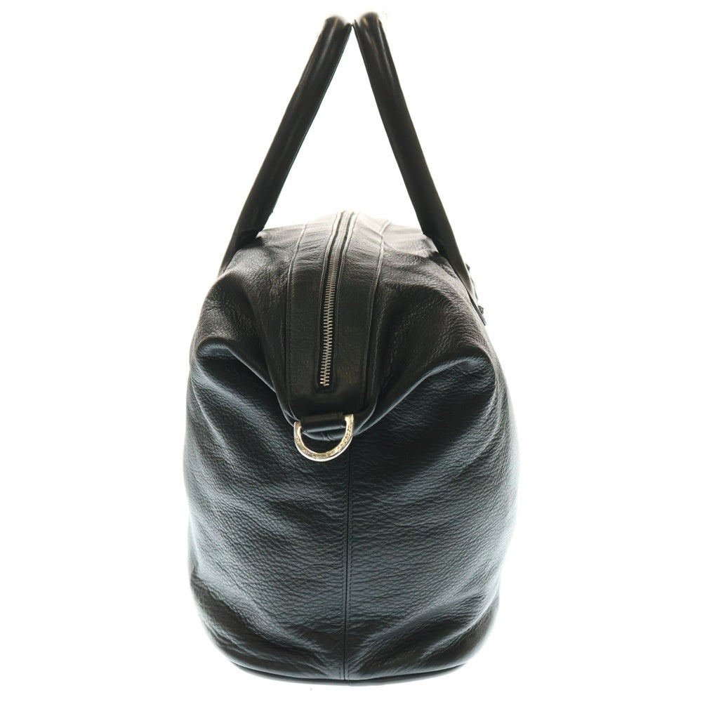 CHROME HEARTS(クロムハーツ) GILLES ジレス セメタリークロスパッチ付き レザーボストンバッグ ブラック