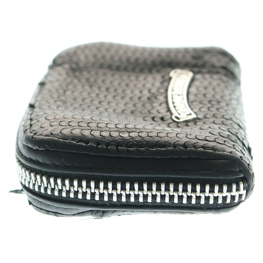 CHROME HEARTS(クロムハーツ) NOVELTY LEATHER COIN CASE ノベルティレザー コインケース ダガー ラウンド ジップ ヘビーレザー ブラック