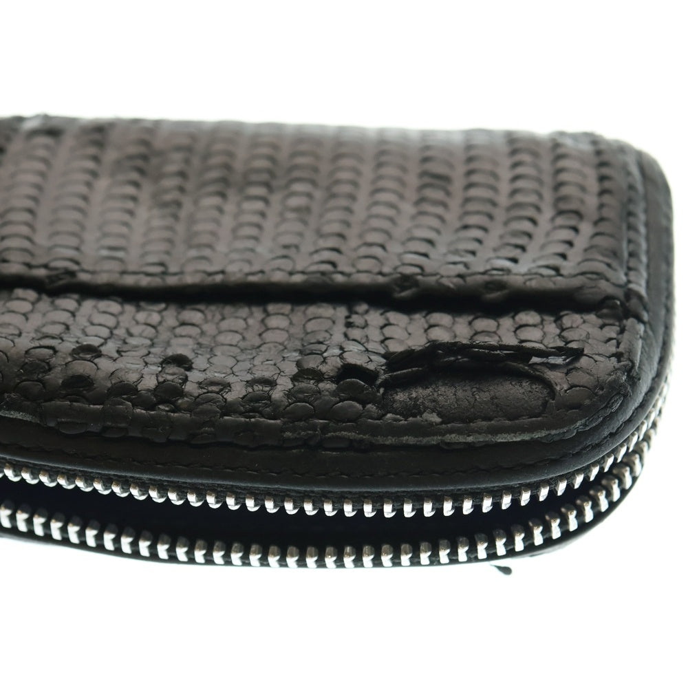 CHROME HEARTS(クロムハーツ) NOVELTY LEATHER COIN CASE ノベルティレザー コインケース ダガー ラウンド ジップ ヘビーレザー ブラック