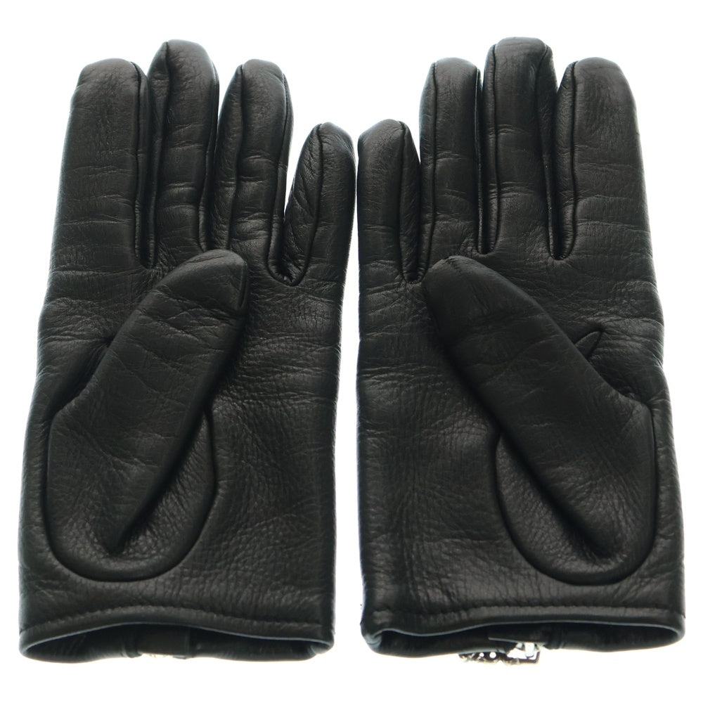 CHROME HEARTS(クロムハーツ) DGR ZIP GROVE ダガージップ レザーグローブ ブラック
