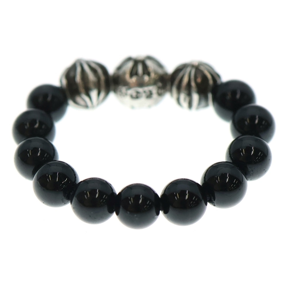 CHROME HEARTS(クロムハーツ) BEAD RING ビーズ オニキス リング ブラック/シルバー