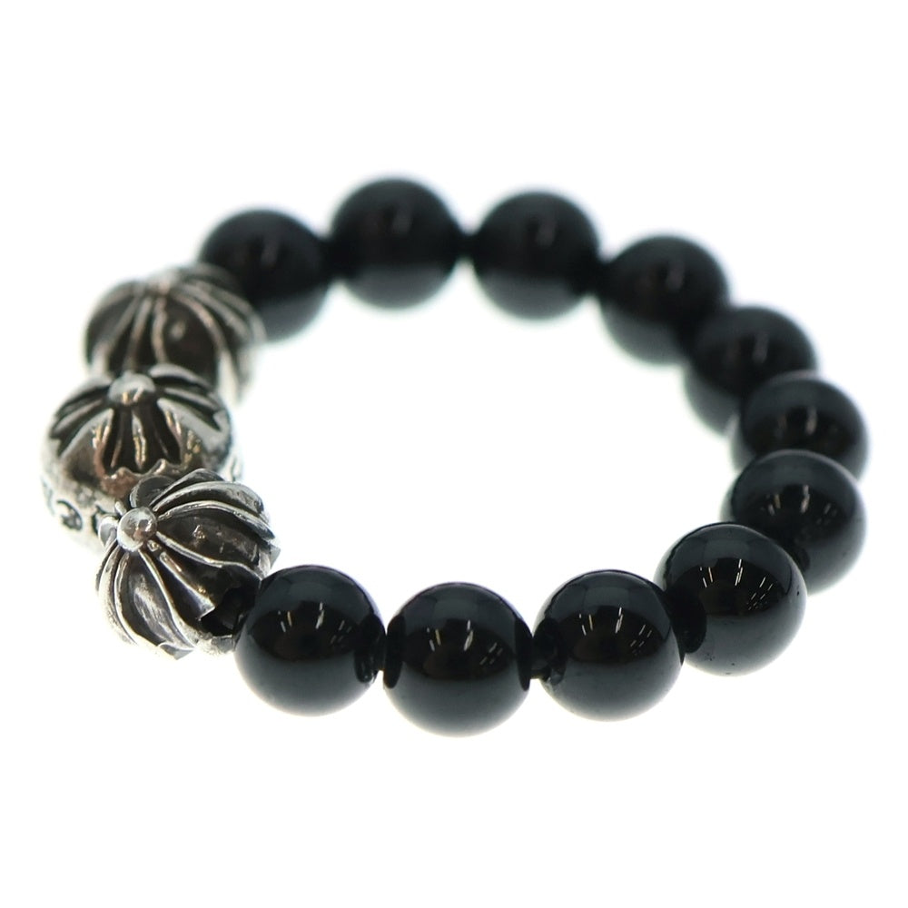 CHROME HEARTS(クロムハーツ) BEAD RING ビーズ オニキス リング ブラック/シルバー