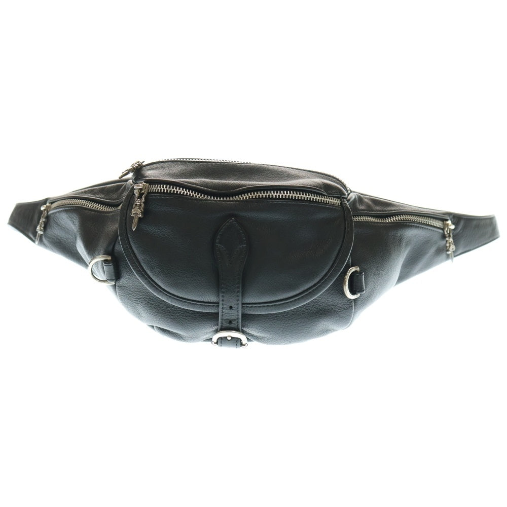 CHROME HEARTS(クロムハーツ) #1 SNAT PACK スナットパック ダガージップ ガンスリンガーベルト レザーウエストバッグ ブラック BCA378