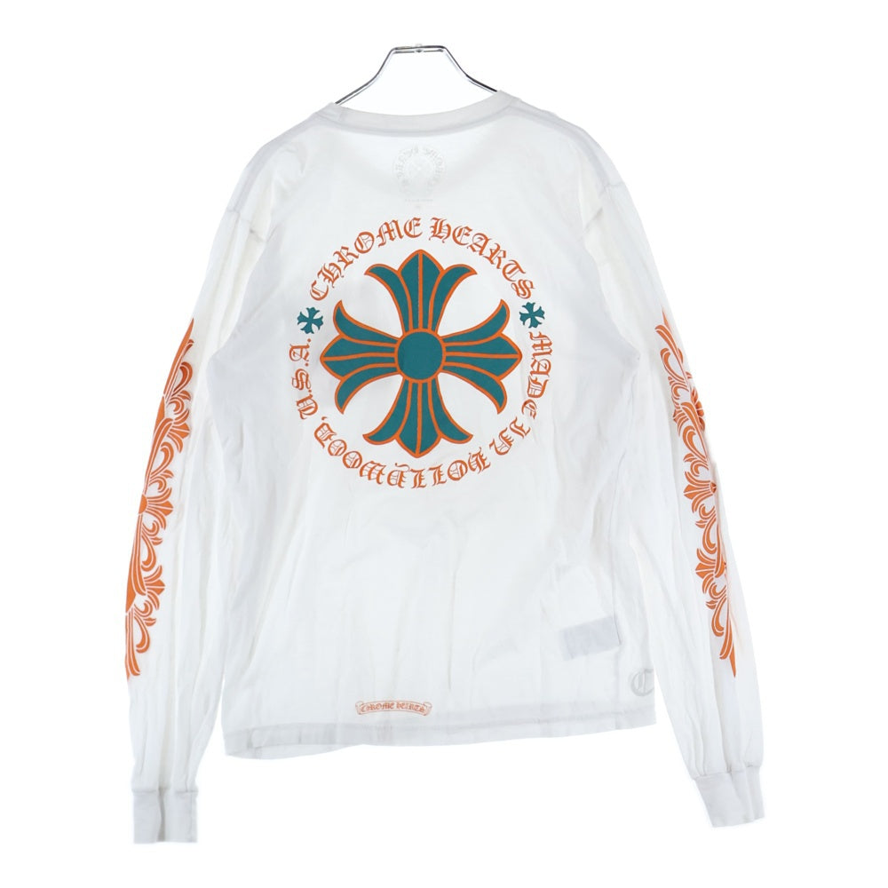 CHROME HEARTS(クロムハーツ) CH PLUS CHプラスプリント クルーネック 長袖Tシャツ ホワイト
