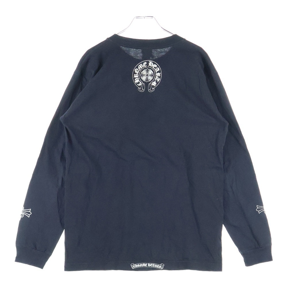 CHROME HEARTS(クロムハーツ) OLD Dagger logo L/S Tee オールドモデル ダガーロゴプリント長袖Tシャツ 長袖カットソー ブラック