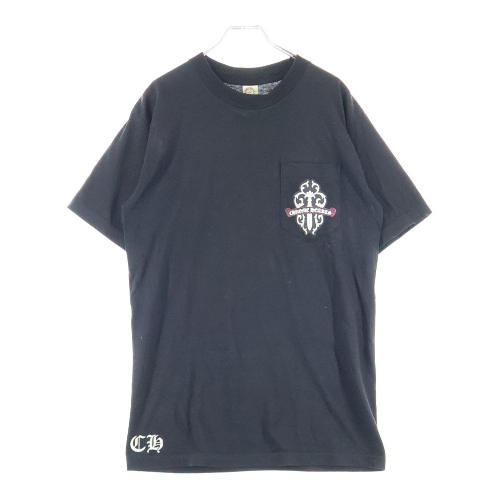 CHROME HEARTS(クロムハーツ) OLD Back Camo Dagger Tee オールドモデル ダガーロゴプリント 半袖Tシャツ カットソー ブラック
