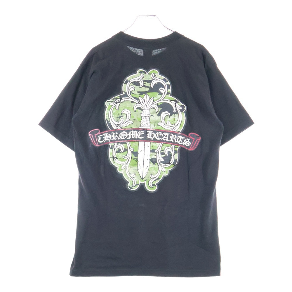 CHROME HEARTS(クロムハーツ) OLD Back Camo Dagger Tee オールドモデル ダガーロゴプリント 半袖Tシャツ カットソー ブラック