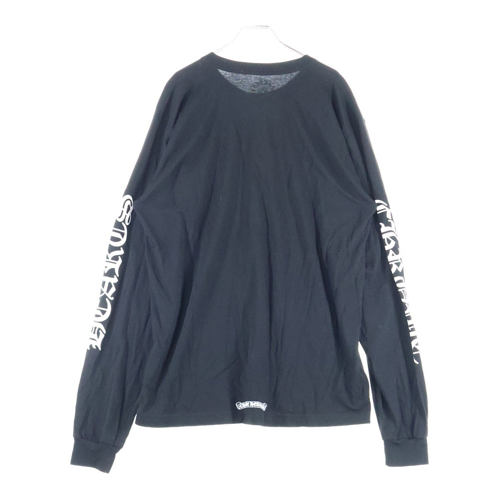 CHROME HEARTS(クロムハーツ) Neck Logo ネックロゴ アームプリント ロングスリーブ L/S 長袖 ポケットTシャツ カットソー ブラック