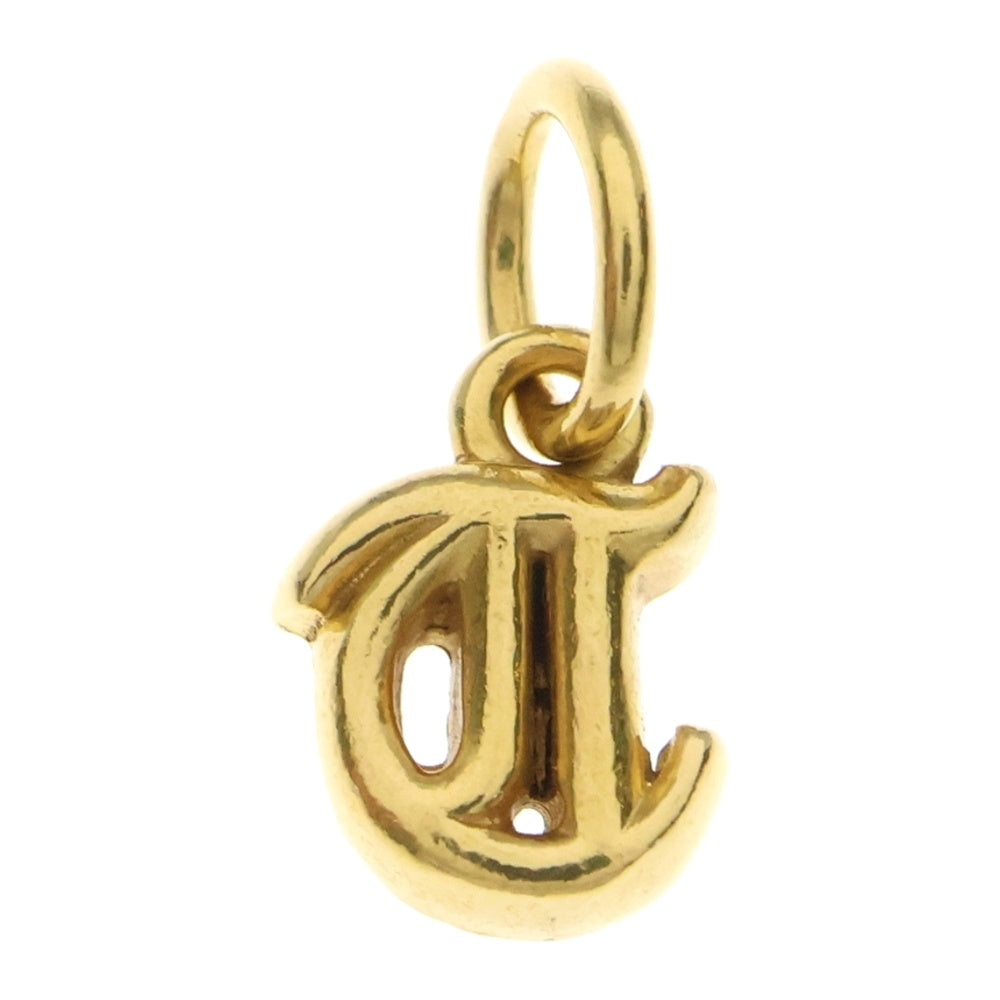 CHROME HEARTS(クロムハーツ) 22K STACK ALPHABET アルファベットスタックチャーム Tイニシャルゴールドネックレストップ
