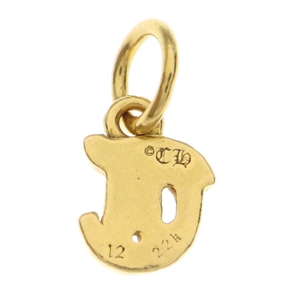 CHROME HEARTS(クロムハーツ) 22K STACK ALPHABET アルファベットスタックチャーム Tイニシャルゴールドネックレストップ