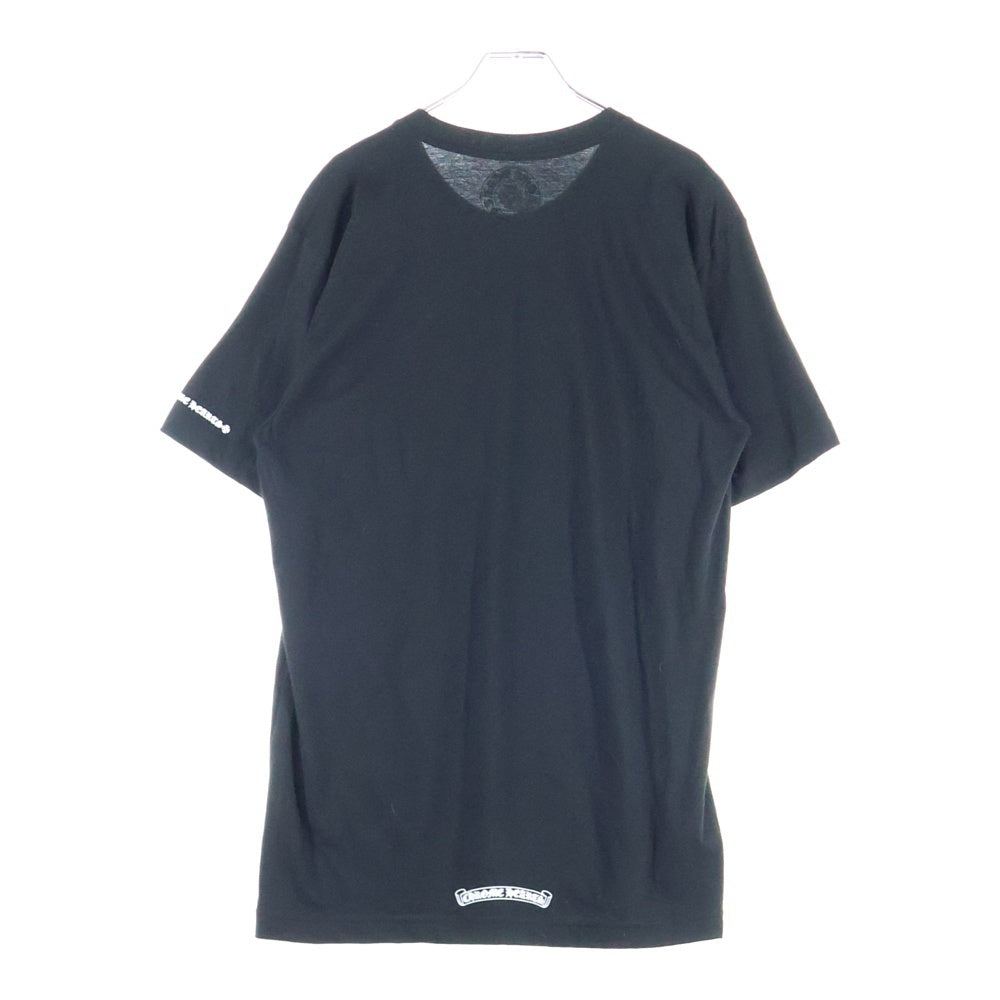 CHROME HEARTS(クロムハーツ) NECK LOGO S/S TEE ネック ロゴプリントTシャツ 半袖カットソー ブラック/ホワイト