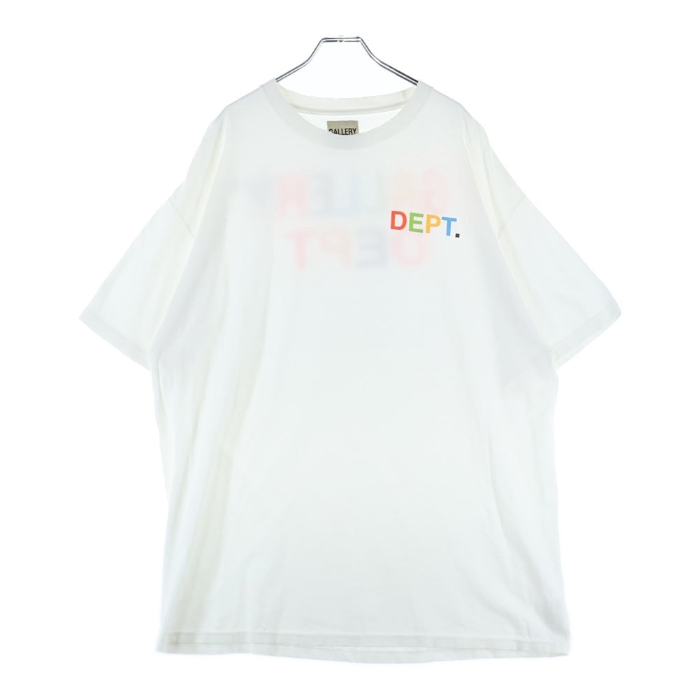 GALLERY DEPT.(ギャラリーデプト) 21SS ロゴプリント半袖Tシャツ クルーネックカットソー ホワイト/マルチカラー 21-071-597-0024-1-0