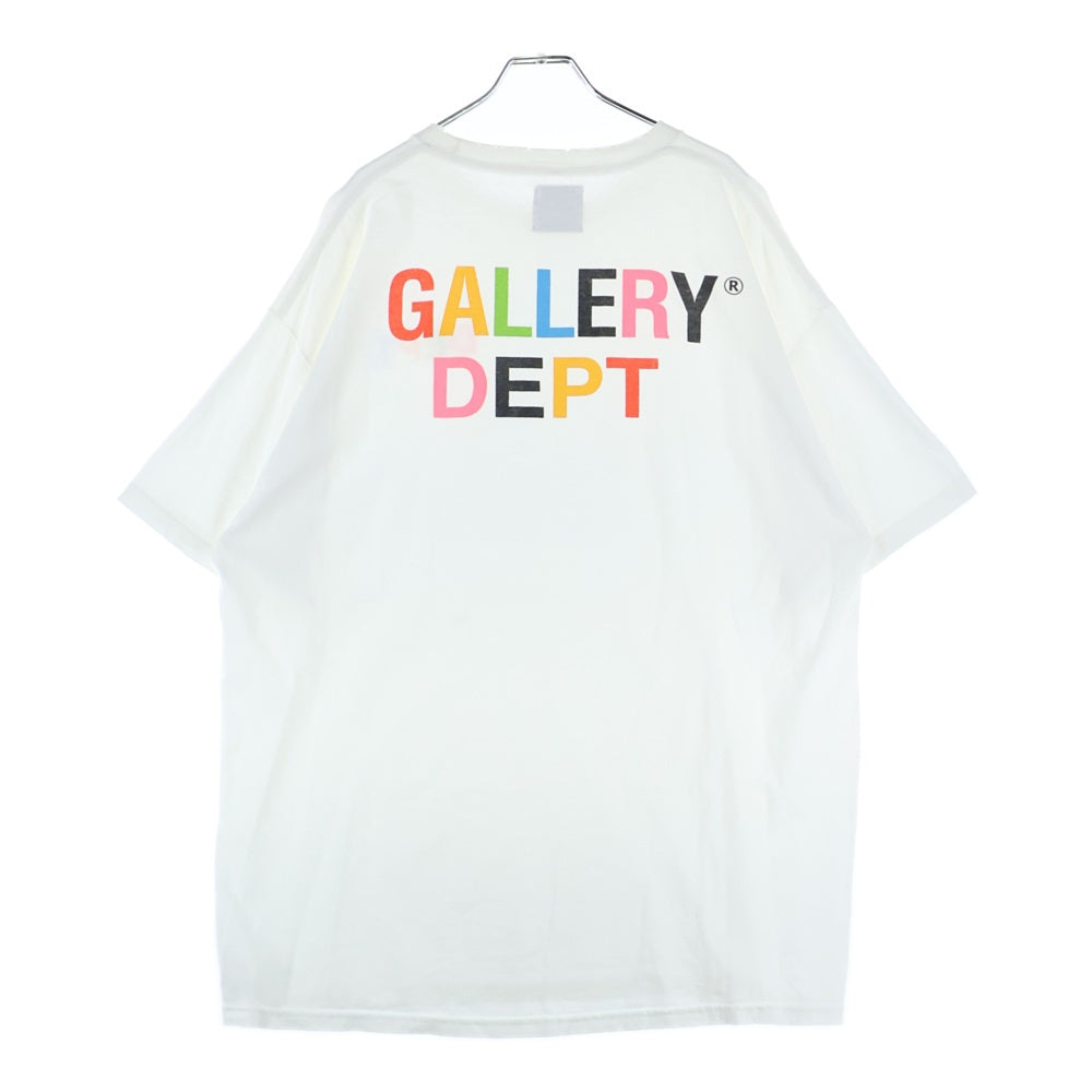 GALLERY DEPT.(ギャラリーデプト) 21SS ロゴプリント半袖Tシャツ クルーネックカットソー ホワイト/マルチカラー 21-071-597-0024-1-0