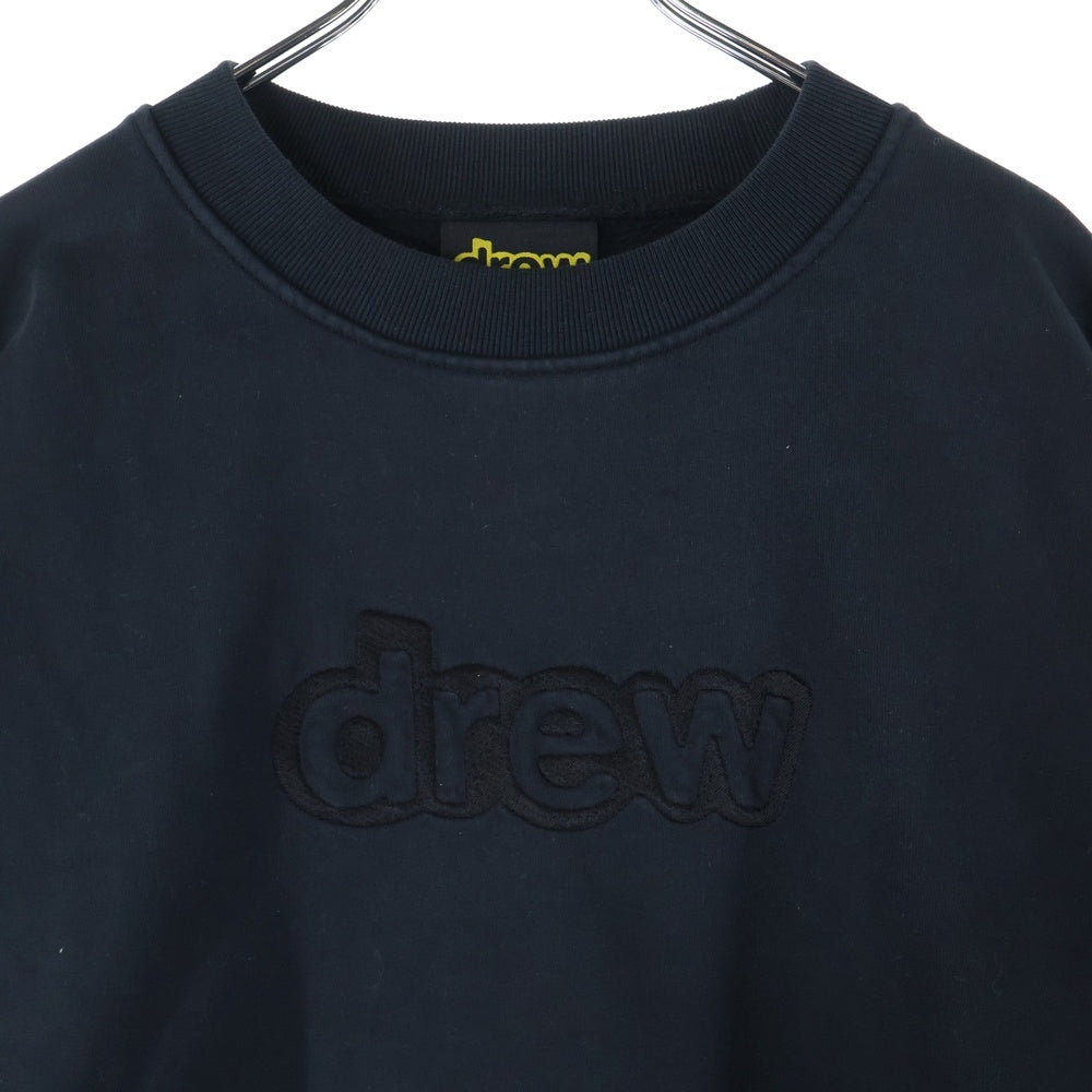 drew house(ドリューハウス) フロントロゴ スウェット クルーネックトレーナー ブラック