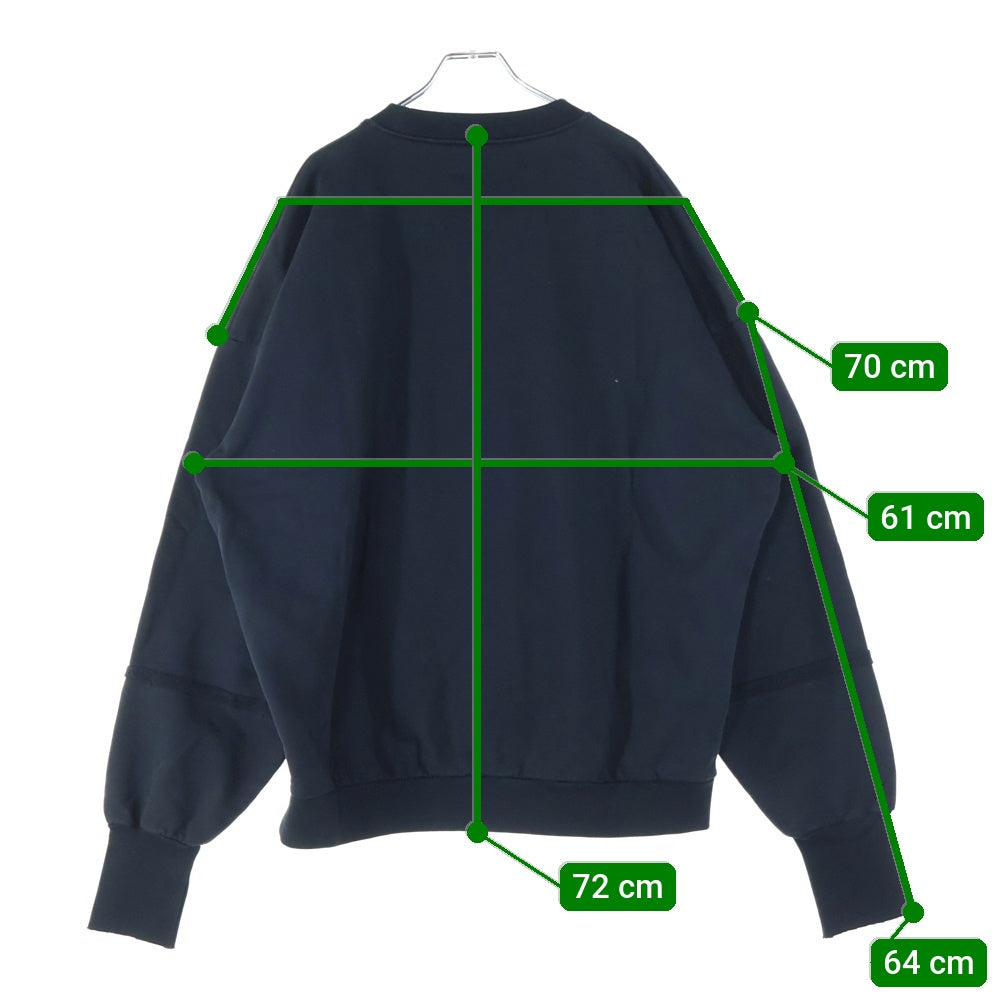 drew house(ドリューハウス) フロントロゴ スウェット クルーネックトレーナー ブラック