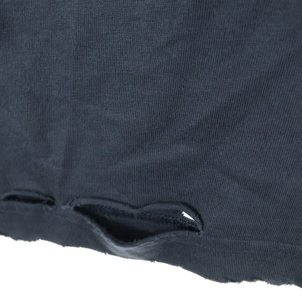 BALENCIAGA(バレンシアガ) PRANET EARTH OVERSIZED T-SHIRT ダメージ加工 プラネットアース オーバーサイズ半袖Tシャツ ブラック 787349 TRVC9