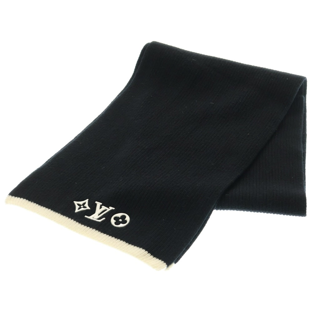 LOUIS VUITTON(ルイヴィトン) LV ヘッドライン ウール マフラー ブラック M77928