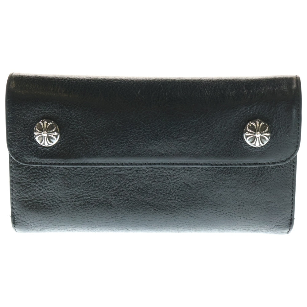 CHROME HEARTS(クロムハーツ) WAVE ウェーブ レザーウォレット 財布 ブラック BCA375