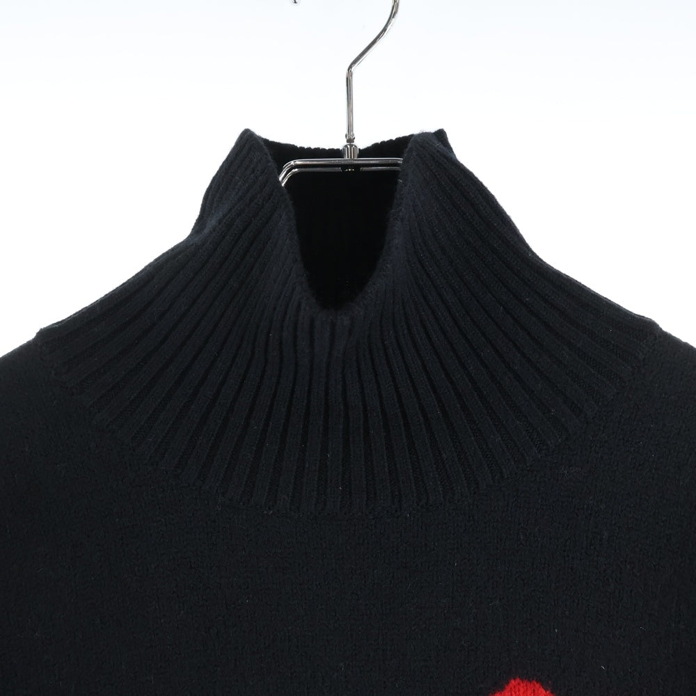 AMI Alexandre Mattiussi(アミアレクサンドルマテュッシ) ハートロゴ ニットセーター ブラック H21K203-018