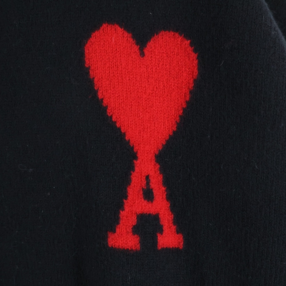 AMI Alexandre Mattiussi(アミアレクサンドルマテュッシ) ハートロゴ ニットセーター ブラック H21K203-018