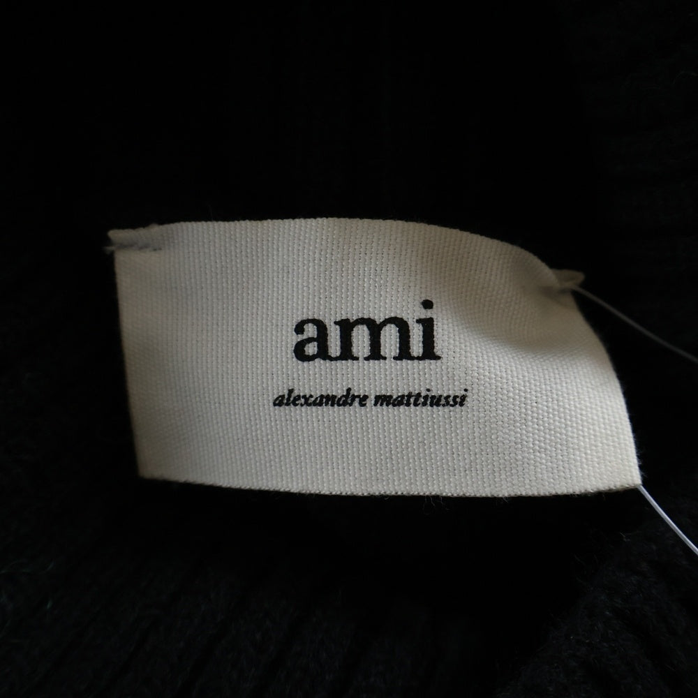 AMI Alexandre Mattiussi(アミアレクサンドルマテュッシ) ハートロゴ ニットセーター ブラック H21K203-018