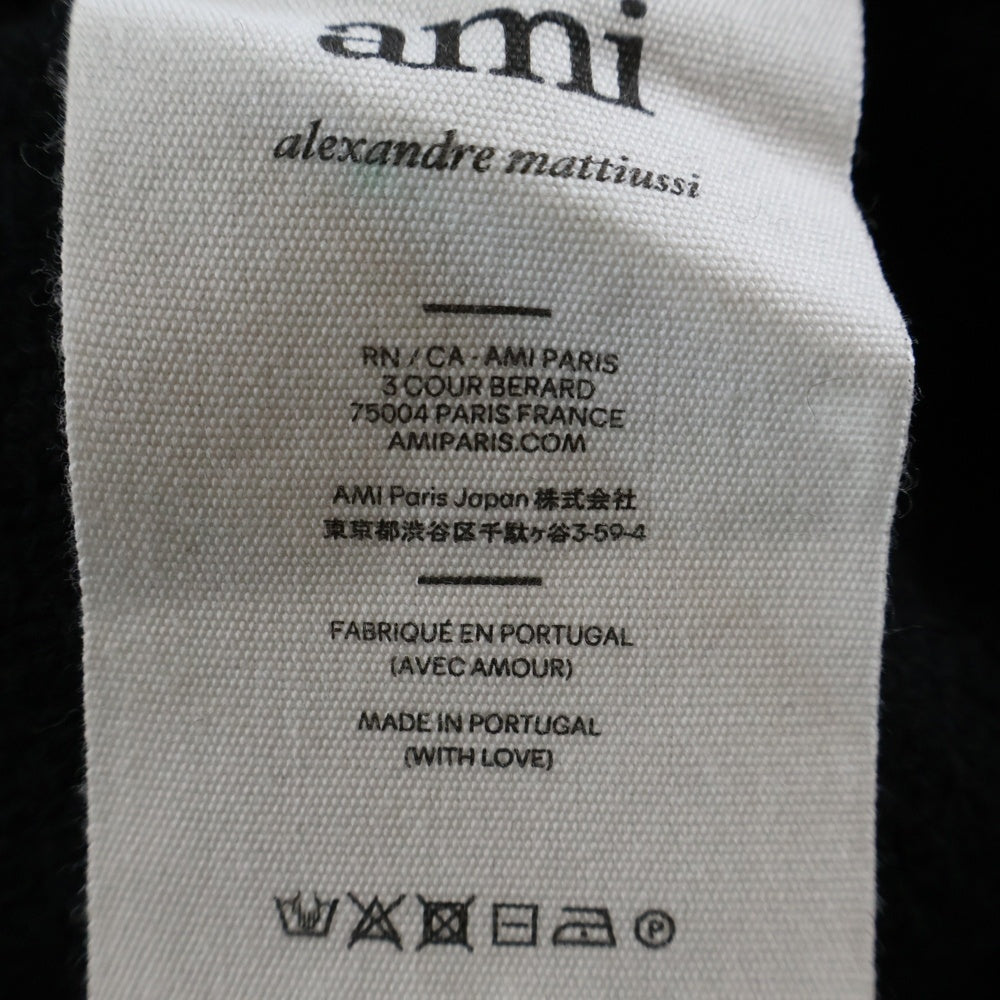 AMI Alexandre Mattiussi(アミアレクサンドルマテュッシ) ハートロゴ ニットセーター ブラック H21K203-018