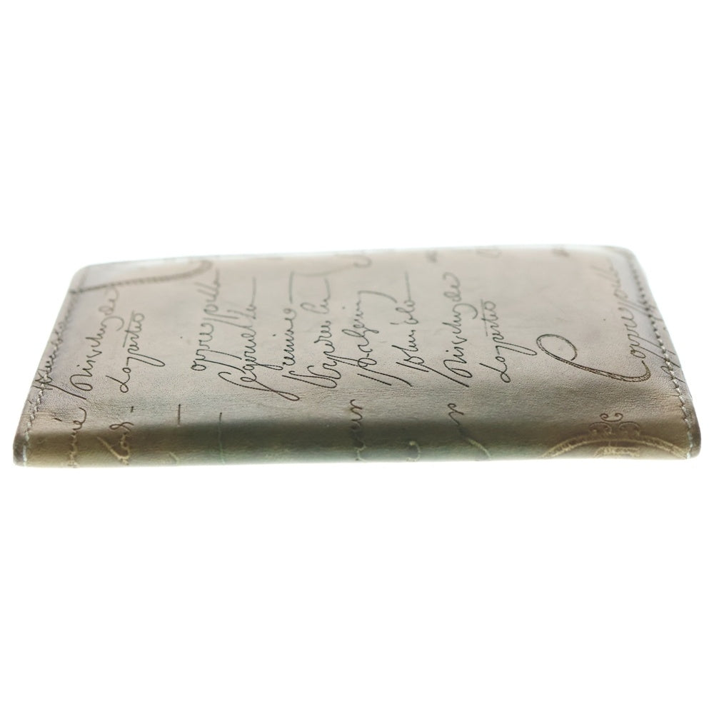 Berluti(ベルルッティ) カリグラフィ カードケース 二つ折り 名刺入れ ブラウン F0184