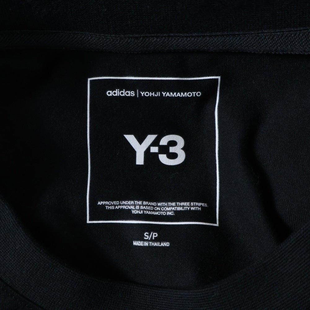 Y-3(ワイスリー) ロゴ Tシャツ 半袖 カットソー クルーネック ブラック 16C001
