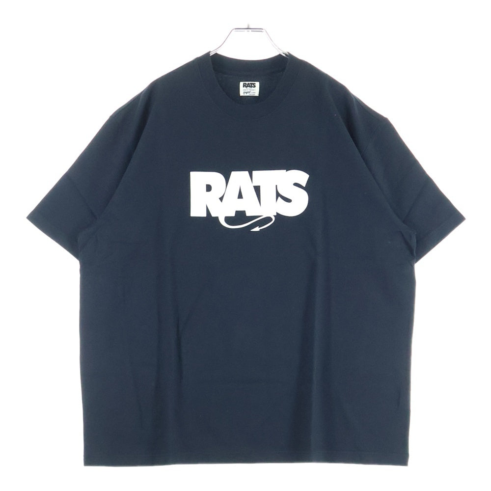 RATS(ラッツ) BOX LOGO WAY OF LIFE TEE フロントロゴプリント クルーネック 半袖Tシャツ ブラック 24'SPT-0801