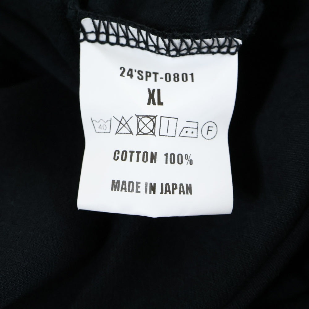 RATS(ラッツ) BOX LOGO WAY OF LIFE TEE フロントロゴプリント クルーネック 半袖Tシャツ ブラック 24'SPT-0801