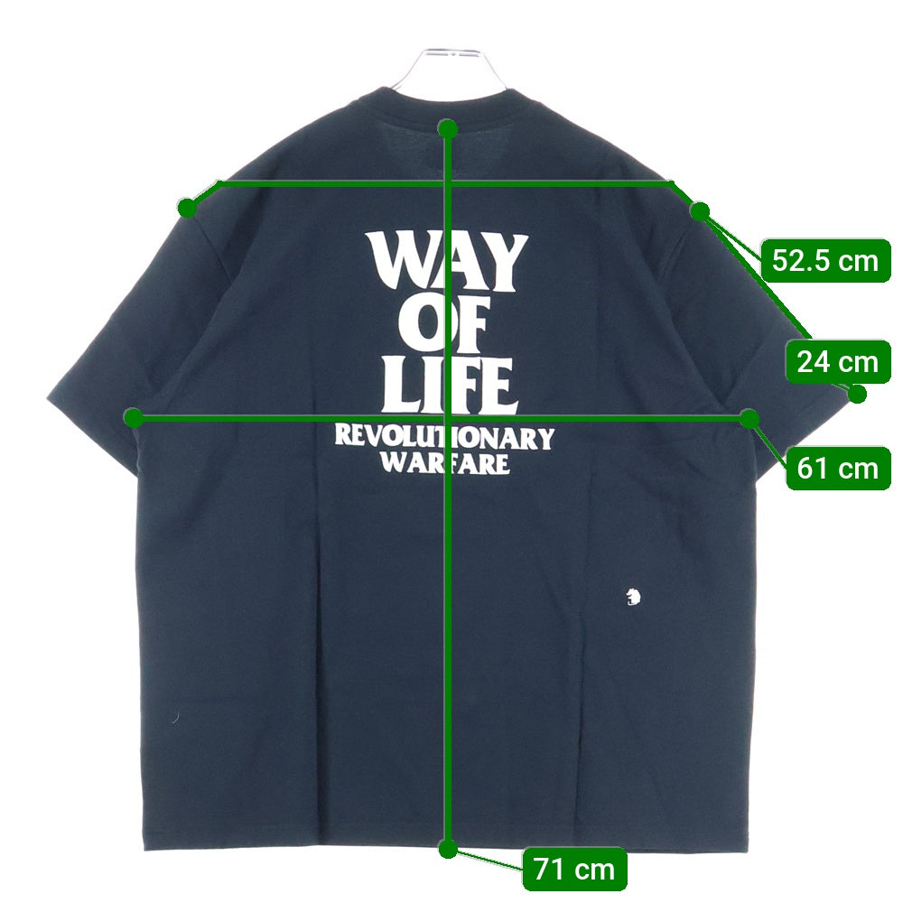 RATS(ラッツ) BOX LOGO WAY OF LIFE TEE フロントロゴプリント クルーネック 半袖Tシャツ ブラック 24'SPT-0801
