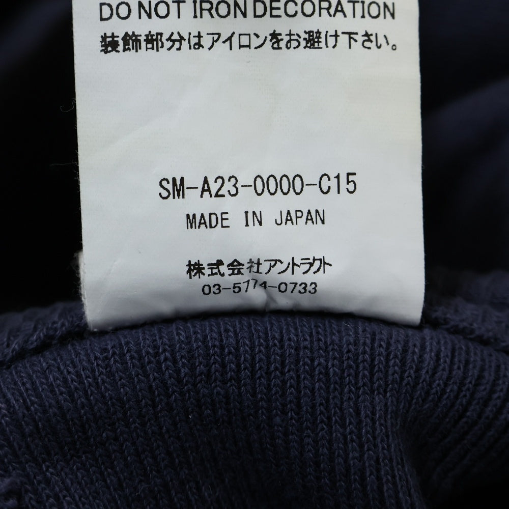 SAINT MICHAEL(セントマイケル) 23AW ×BerBerJin ベルベルジン コットン プルオーバーパーカー ネイビー SM-A23-0000-C15
