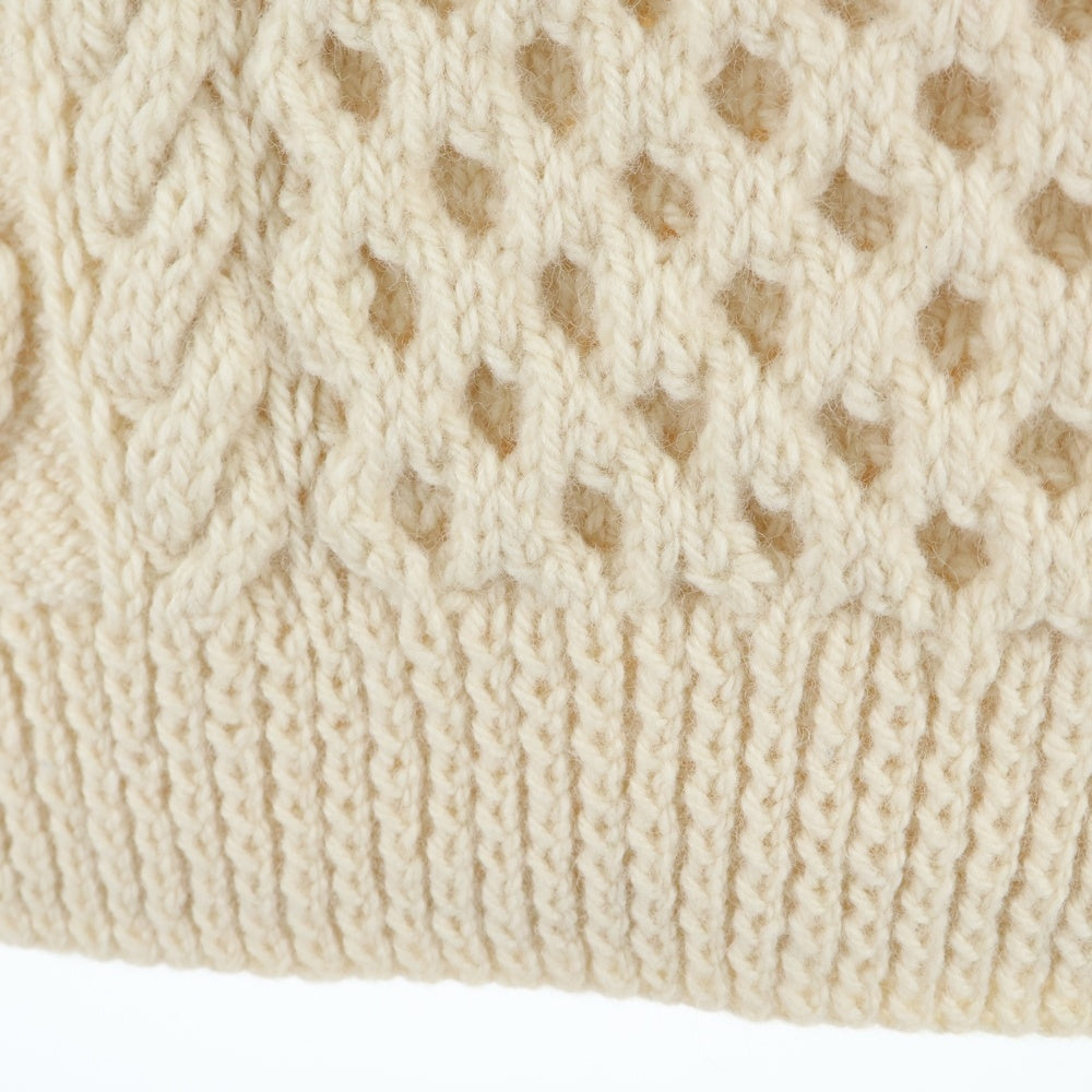 INVERALLAN(インバーアラン) STRATHTAY クルーネック ケーブルニット ホワイト