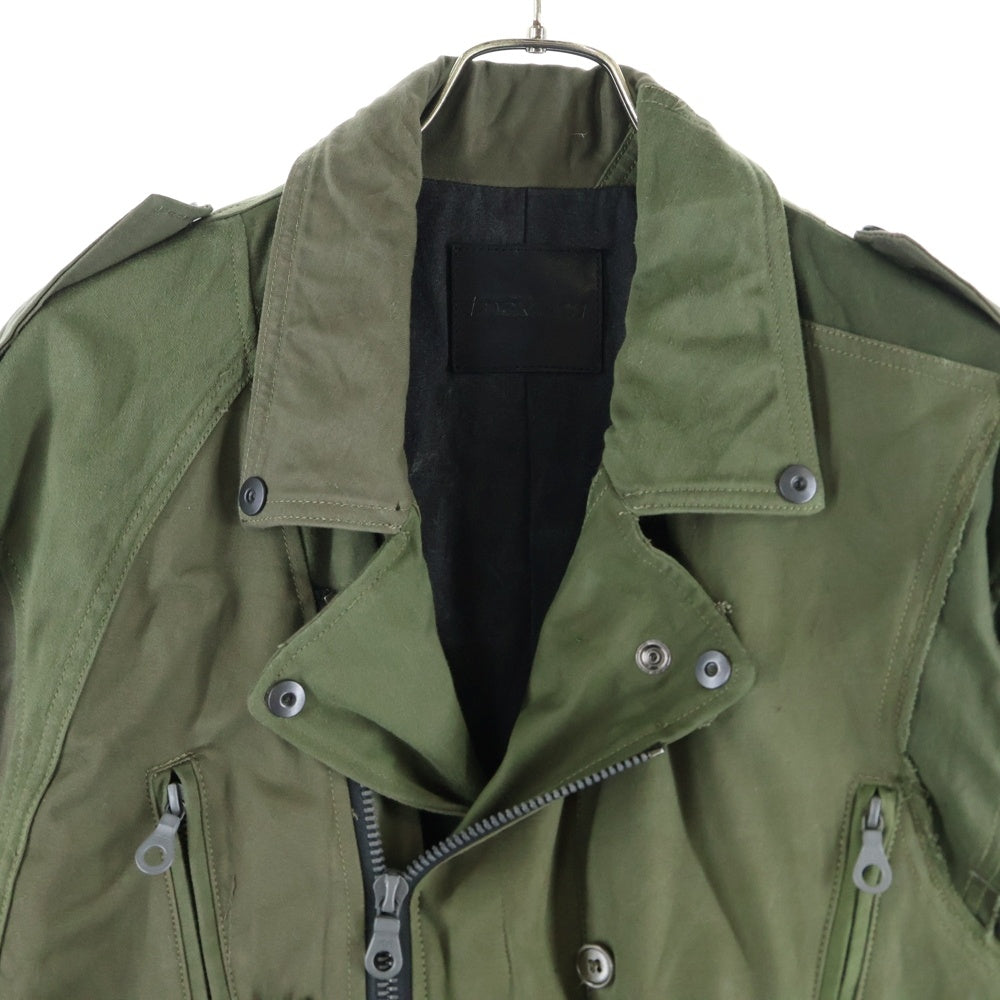 ISAMU KATAYAMA BACKLASH(イサムカタヤマバックラッシュ) The Re-BUILD VINTAGE CUSTOM DOUBLE RIDERS リビルド カスタム ダブルライダース ジャケット カーキ RE-1612-78