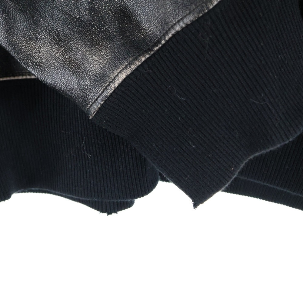 MAISON MIHARAYASUHIRO(メゾンミハラヤスヒロ) 23AW シンセティックレザー プルオーバー パーカー ブラック A11HD561