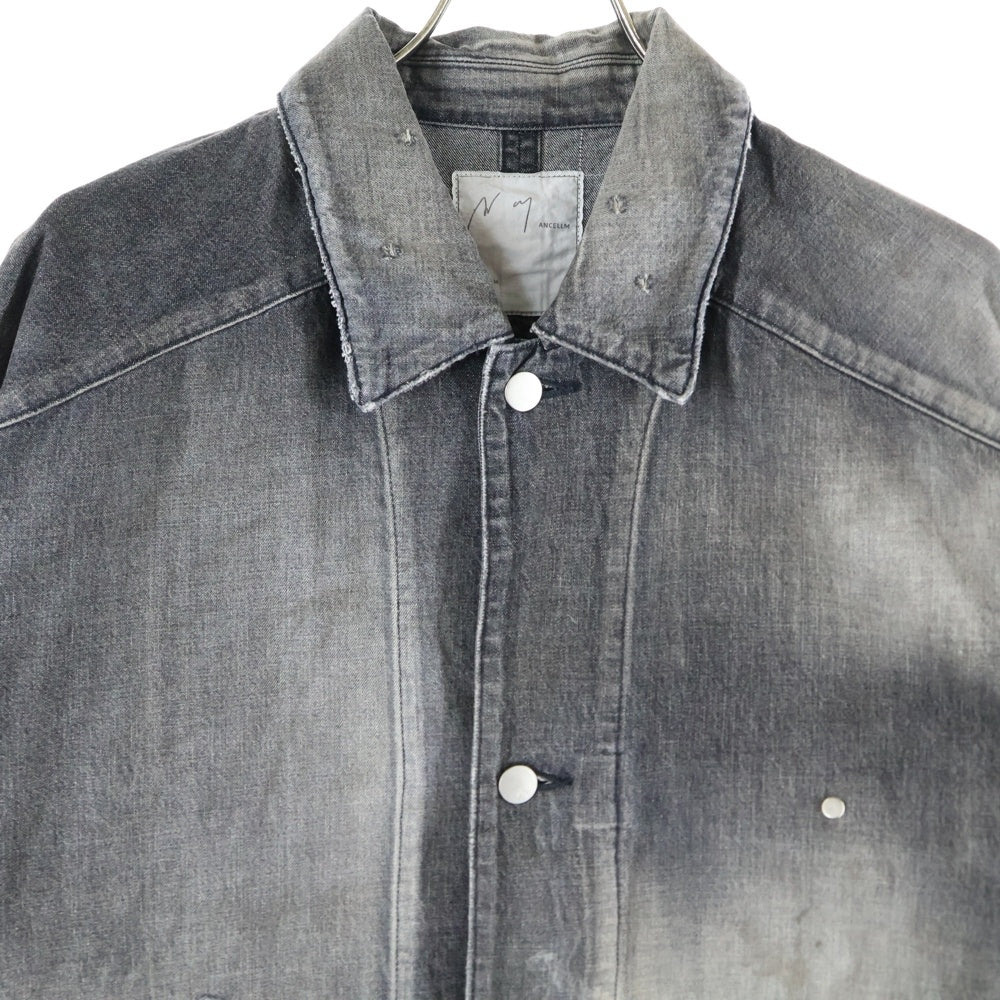 ANCELLM(アンセルム) 25SS DENIM COVERALL デニム カバーオール グレー ANC-JK44-A