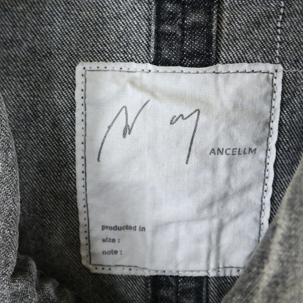 ANCELLM(アンセルム) 25SS DENIM COVERALL デニム カバーオール グレー ANC-JK44-A