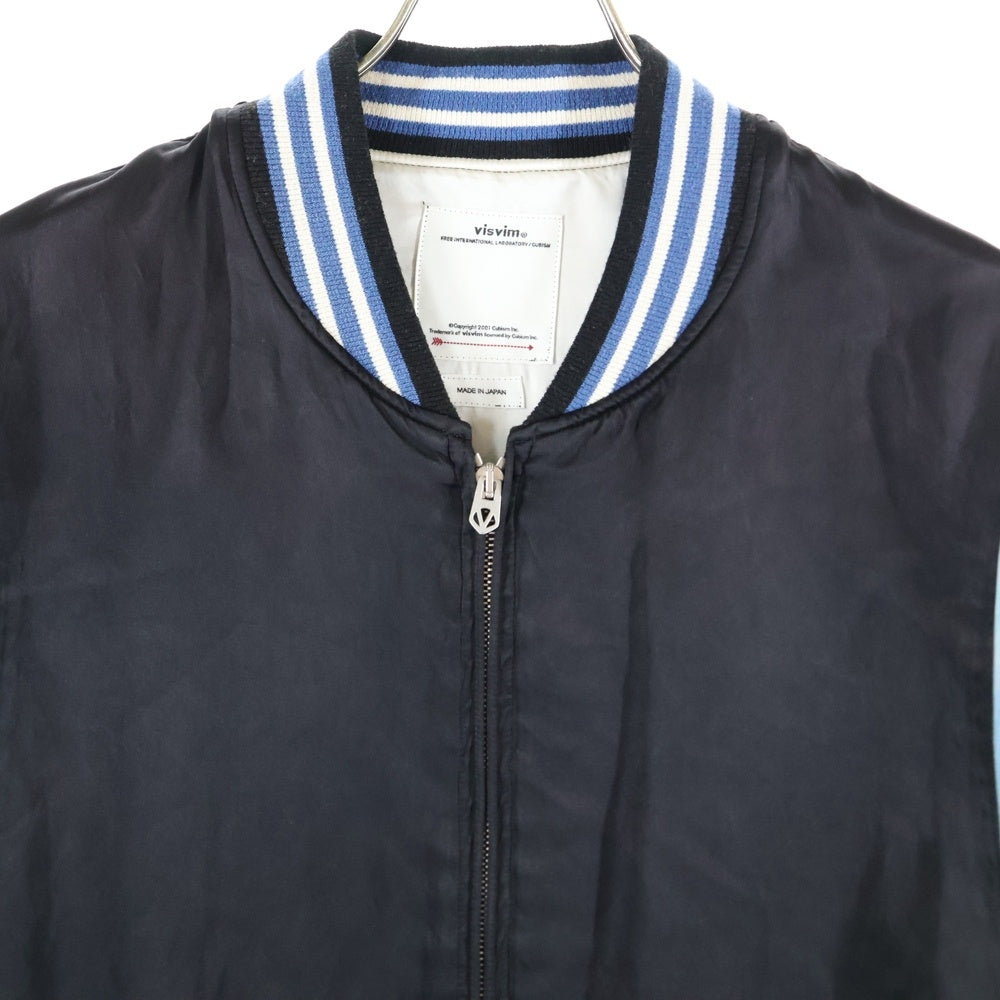 VISVIM(ヴィスヴィム) 23SS DOUGLAS STADIUM JACKET スタジアム ボンバージャケット ブラック 0123105013018