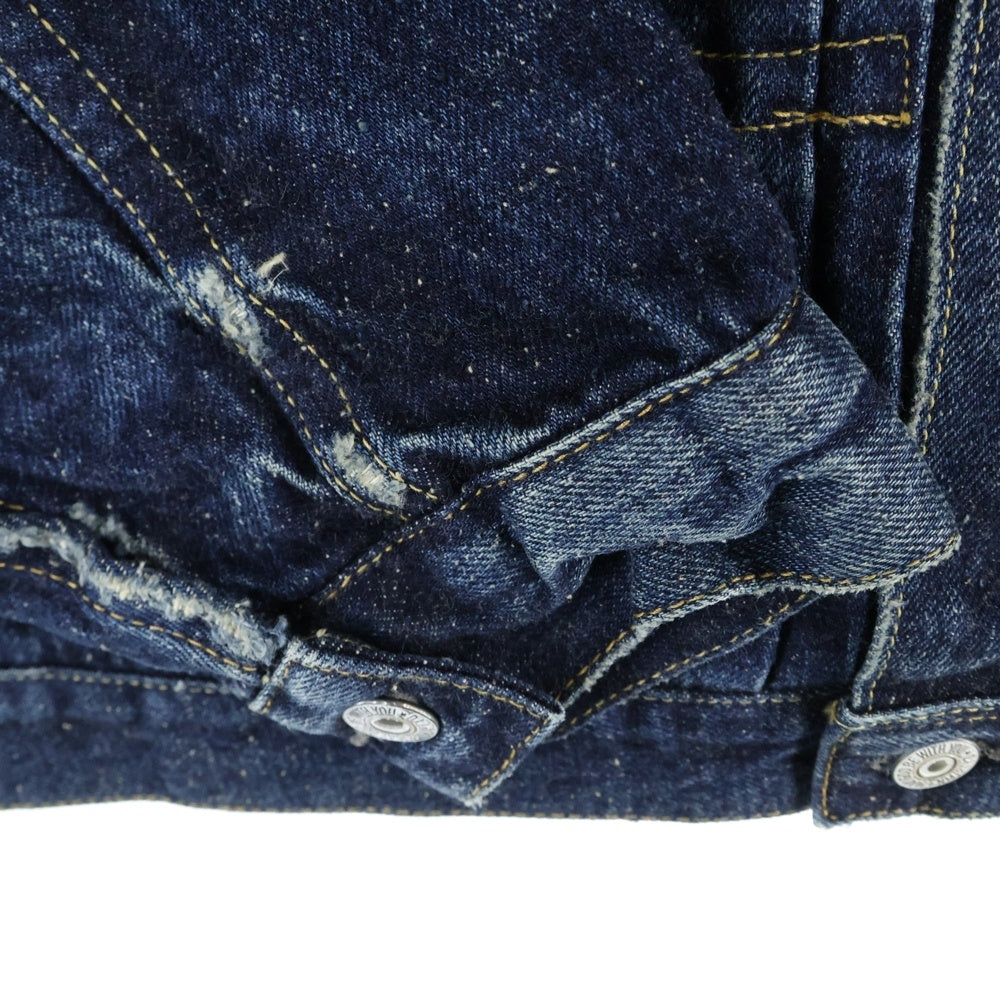 New Manual(ニュー マニュアル) #029 WW 2 LV T-BACK JACKET ONE-WASHED ウォッシュ加工 デニムジャケット インディゴ JK-YY-0015