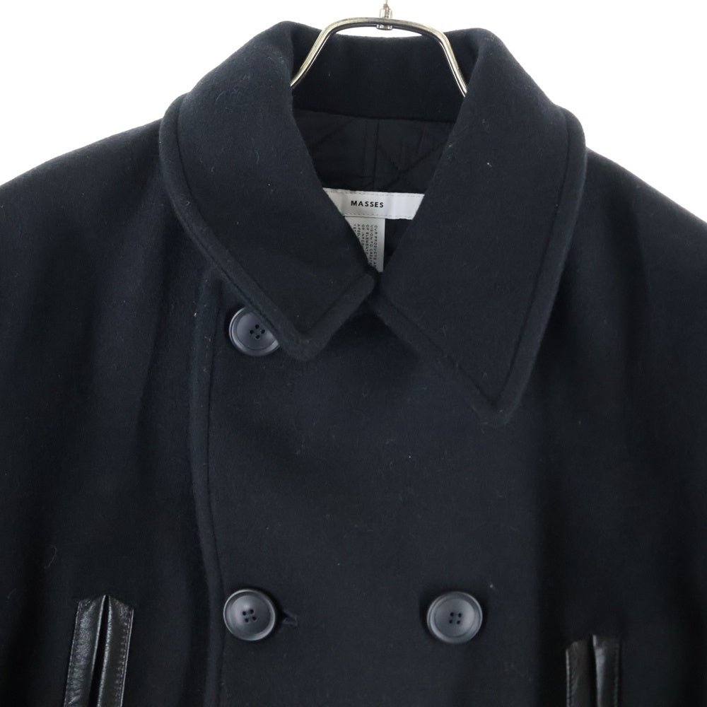MASSES(マシス) 24AW P COAT ウール P コート ブラック