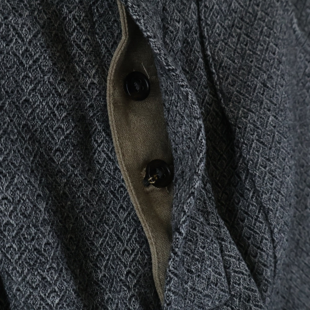 NO BRAND(ノーブランド) WILLOW PANTS ウール混 コットン スラックスパンツ グレー