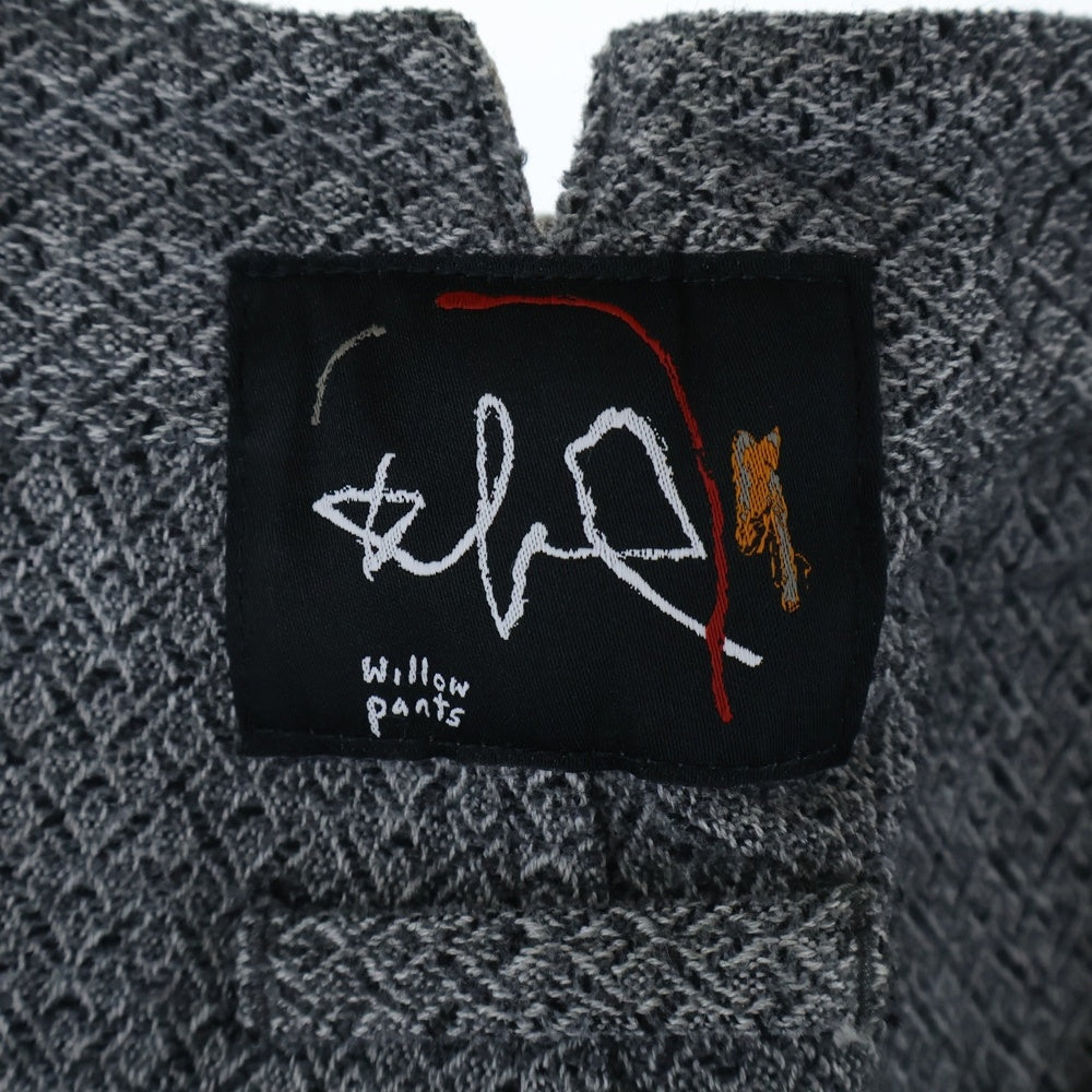 NO BRAND(ノーブランド) WILLOW PANTS ウール混 コットン スラックスパンツ グレー