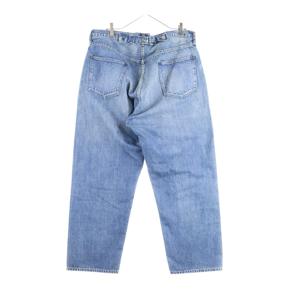 A.PRESSE(アプレッセ) No.22 Washed Wide Denim Pants ウォッシュ加工 ストレートデニムパンツ インディゴ AP-4003