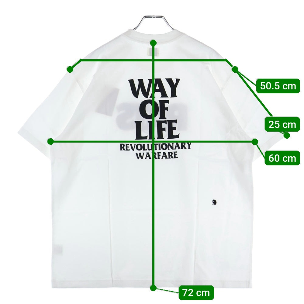 RATS(ラッツ) BOX LOGO WAY OF LIFE TEE フロントロゴプリント クルーネック 半袖Tシャツ ホワイト 24'SPT-0801