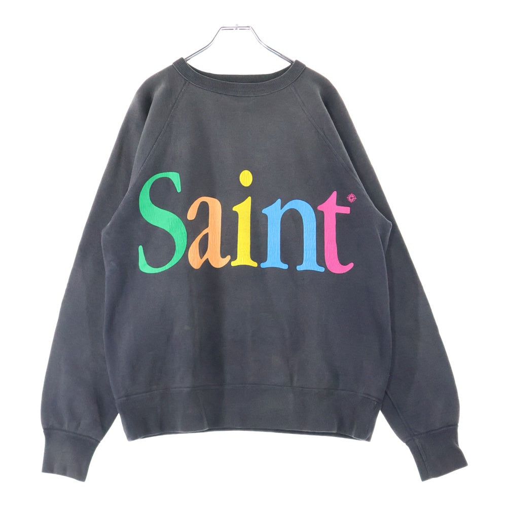SAINT MICHAEL(セントマイケル) 22AW SWEAT COLOFUL SAINT 長袖トレーナー スウェット グレー SM-A22-0000-015