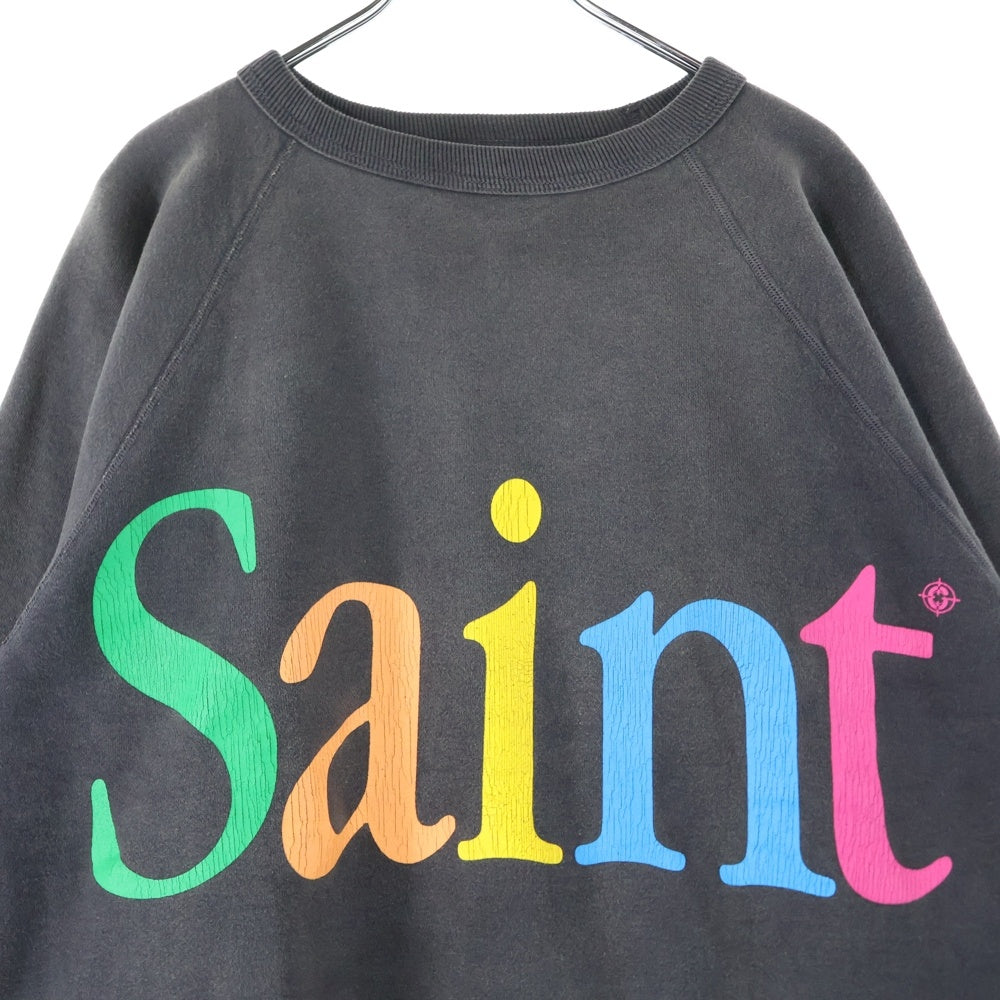 SAINT MICHAEL(セントマイケル) 22AW SWEAT COLOFUL SAINT 長袖トレーナー スウェット グレー SM-A22-0000-015