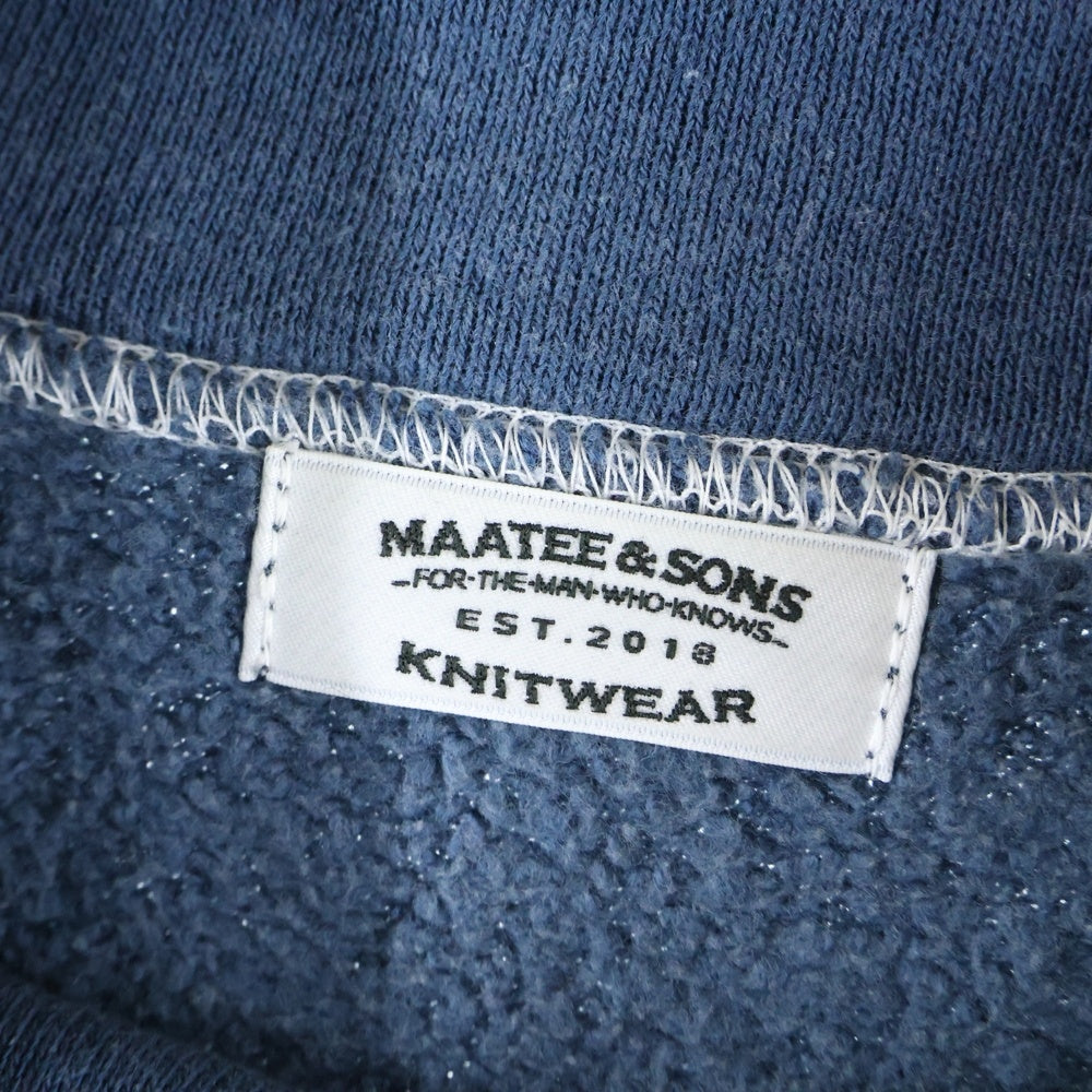 MAATEE&SONS(マーティーアンドサンズ) VINTAGE ZIP ジップアップ 長袖スウェット ネイビー MT4303-0802