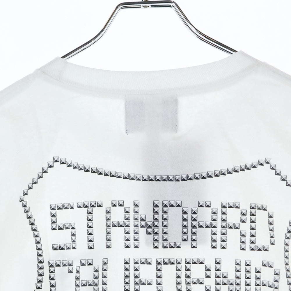 HTC(エイチティーシー) ×Standard California スタンダードカリフォルニア バックスタッズプリント クルーネック 長袖Tシャツ ホワイト